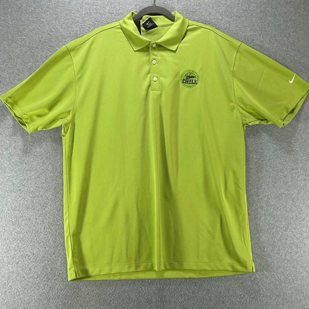 Nike Polo Shirt Miller‎ Chill Mens XL Lime Green Golf Sportswear Athletic